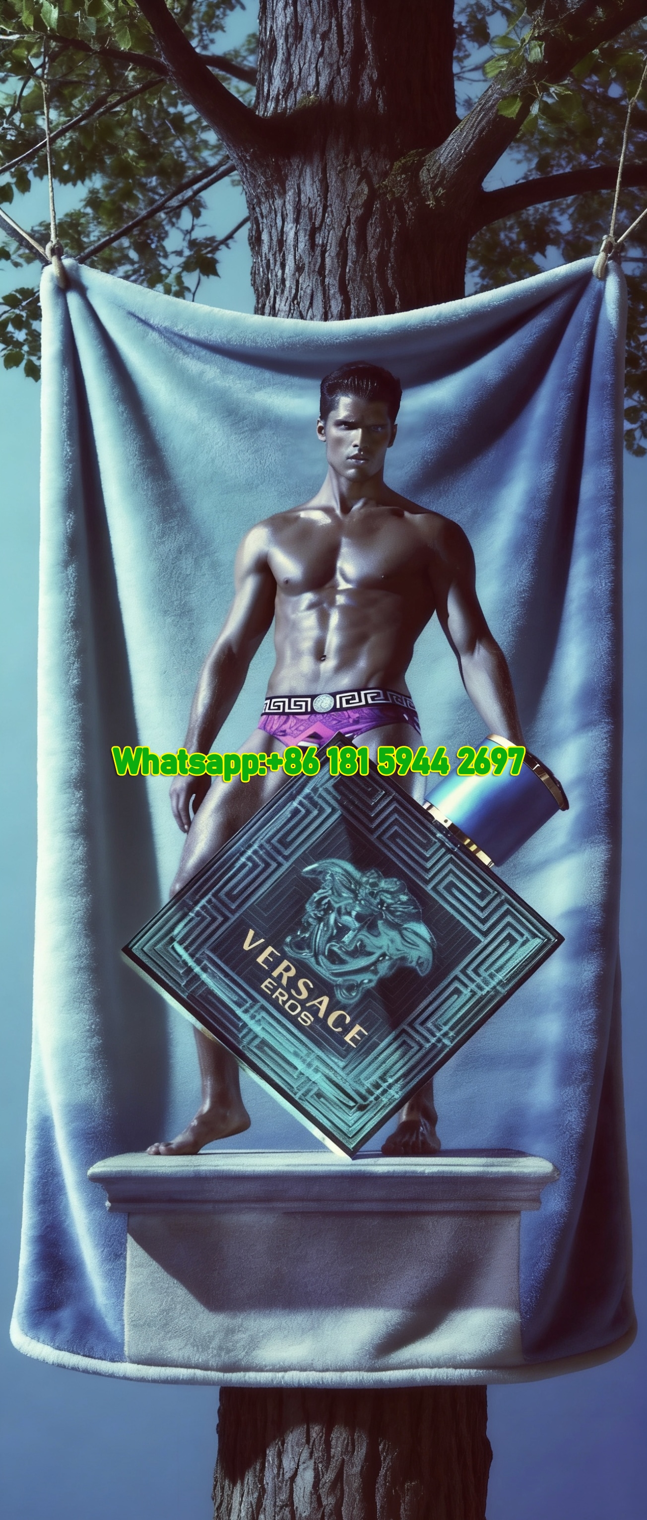 Versace Eros Medusa Print Flannel Throw Blanket Luxury Teal and Purple Sofa Cover Blanket IMG_1549